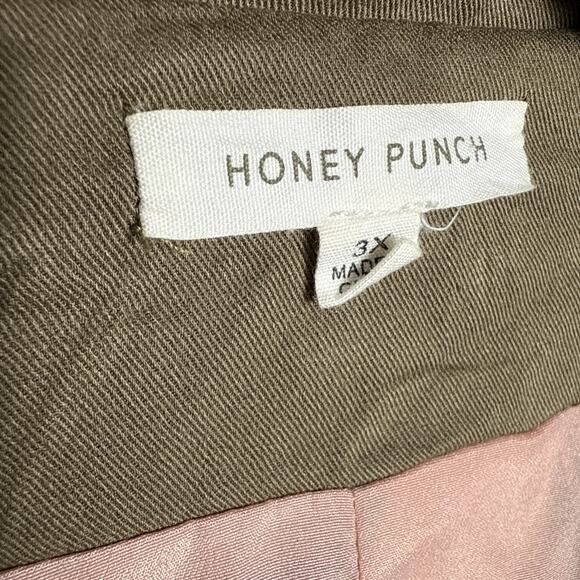 Olive Green Utility Jacket 3x Women’s Embroidered Birds Military Style Boho Fall - Picture 7 of 10